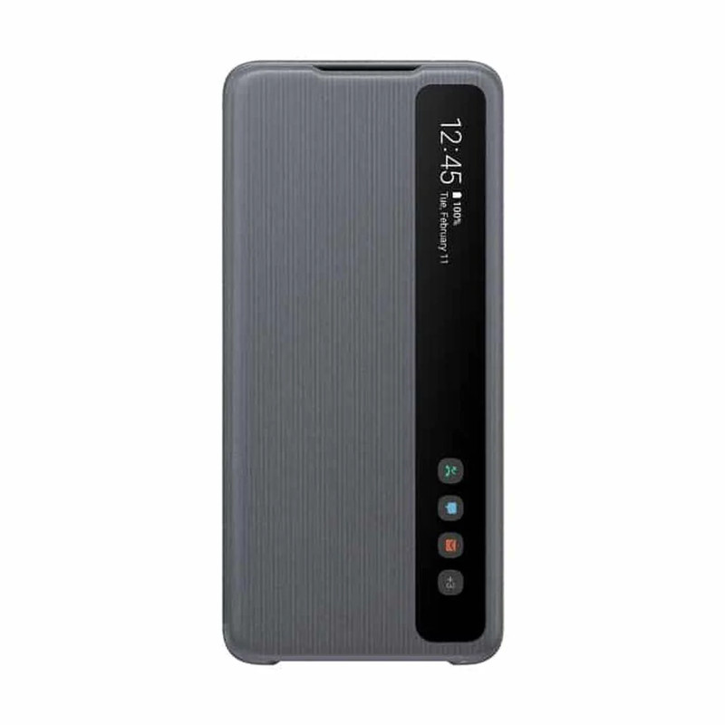 Galaxy S20 Ultra Clear View Cover -  Grey - أكسسوارات